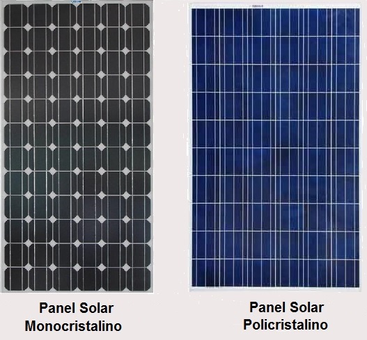 panel solar monocristalino y panel solar policristalino